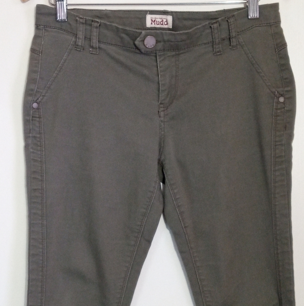 Mudd olive skinny pants women size 11 (juniors)
